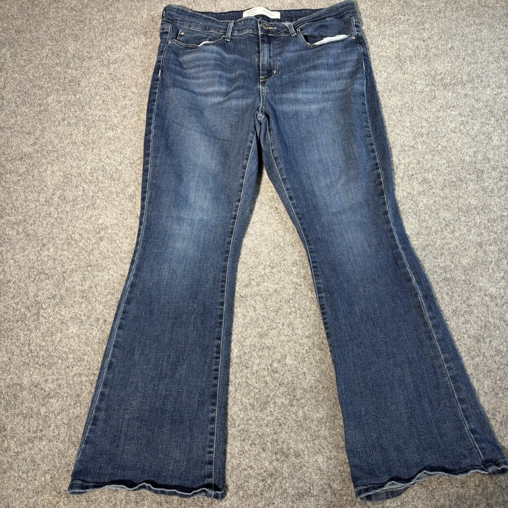 Levi Strauss Bootcut Jeans Women's 16s (Fits 34x27.5) Blue Stretch Denim Western